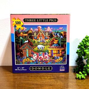 Dowdle 500 Piece Jigsaw Puzzle Three Little Pigs Country Farm